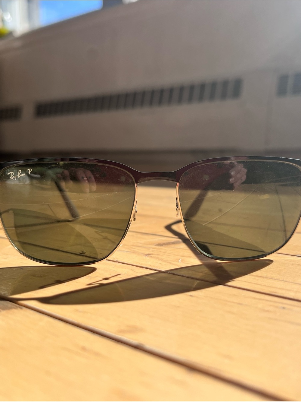 Ray-Ban Men’s Polarized Aviator-Style Sunglasses - Black
